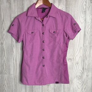 Outdoor Research Pink Short Sleeve Button Up Shirt XS